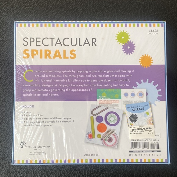 NEW Spectacular Spirals Drawing Kit with pens templates and gears - Art Project - Picture 2 of 2